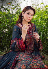 3PC LAWN EMBROIDERED SHIRT WITH CHAFOON EMBROIDERED DUPATA AND TROUSER - 677