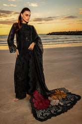 3 Pc Embroidered Lawn Shirt with Embroidered Organza Dupatta With Patches KH2640