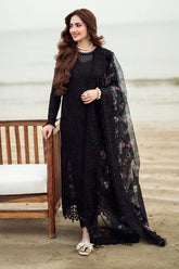 3PC LAWN EMBROIDERED SHIRT WITH COTTON NET PRINTED EMBROIDERED DUPATTA AND TROUSER - 520 L