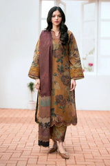 KARANDI 3PC PRINTED SHIRT WITH KARANDI PRINTED DUAPTTA AND TROUSER V253