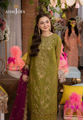 Dhanak 3PC Embroidered With Chiffon Embroidered Dupatta-243