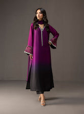 3 Piece Unstitched Embroidered and Printed SIlk Suit V226