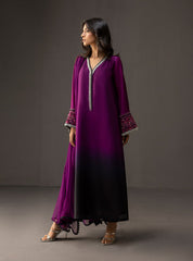 3 Piece Unstitched Embroidered and Printed SIlk Suit V226