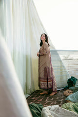 '-3PC DHANAK EMBROIDERED UNSTICHED SUIT V258