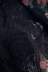 3PC LAWN EMBROIDERED SHIRT WITH COTTON NET PRINTED EMBROIDERED DUPATTA AND TROUSER - 520 L