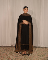 Black Mystique Dhanak Unstitched | 3-Piece Stitched Suit- 239