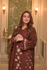 Lawn Unstitched 3pc Embroidered Collection with Chiffon Dupatta 704
