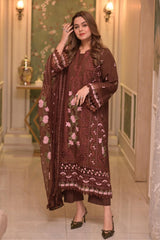 Lawn Unstitched 3pc Embroidered Collection with Chiffon Dupatta 704