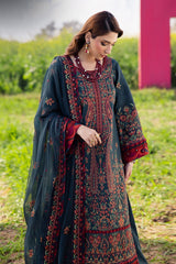 3PC LAWN EMBROIDERED SHIRT WITH CHAFOON EMBROIDERED DUPATA AND TROUSER - 677