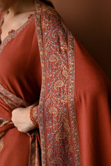 3PC LAWN EMBROIDERED SHIRT WITH DHANAK EMBROIDERED SHAWL AND TROUSER V679
