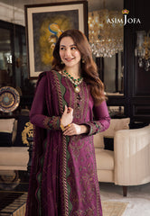 Dhanak 3PC Embroidered With Dhanak Embroidered Dupatta V668