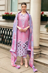 3 Pcs Embroidered Lawn Shirt with Printed Dupatta MS 2570B