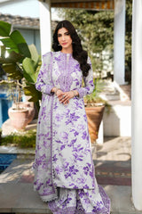 ANEELAS PRINTED LELIN  EMBROIDERY UNSTITCH DRESS 3 PIECE 518W