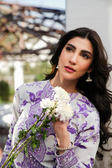 ANEELAS PRINTED LELIN  EMBROIDERY UNSTITCH DRESS 3 PIECE 518W
