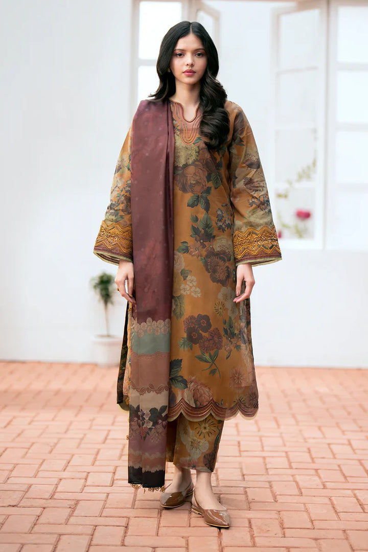KARANDI 3PC PRINTED SHIRT WITH KARANDI PRINTED DUAPTTA AND TROUSER-253
