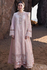 - 3PC LAWN EMBROIDERED SHIRT WITH ORGANZA EMBROIDERED DUPATTA AND TROUSER - HZG2180