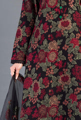 3 Piece Embroidered Lawn Suit with Embroidered bamber Chiffon Dupatta BR345