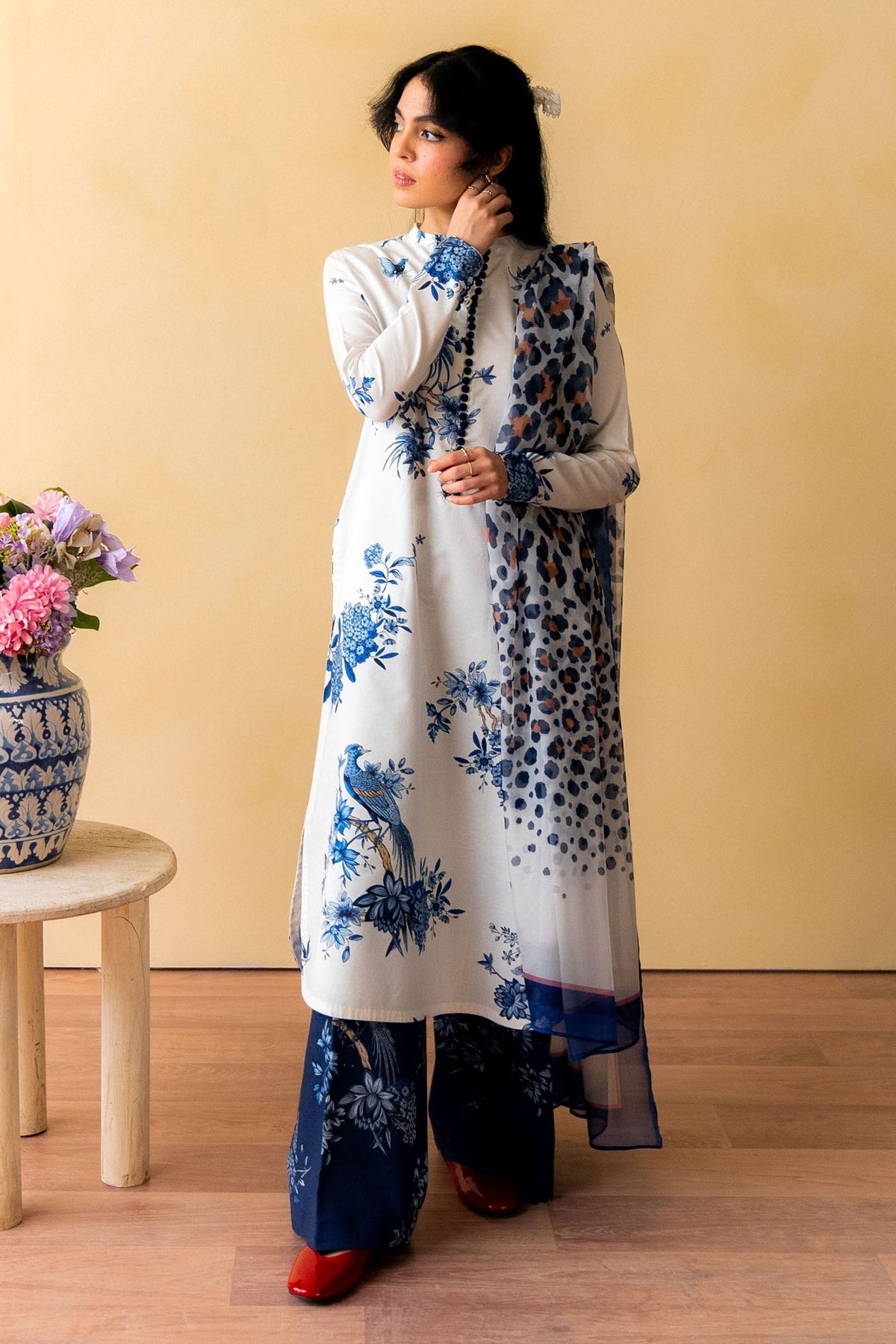 3Pc Digital Printed Lawn Shirt with Printed Dupatta CO488
