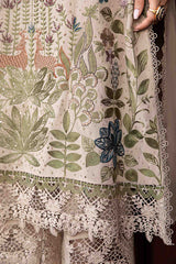 Dhanak-3PC Embroidered Shirt with Digital Printed Wool Shawl - 669