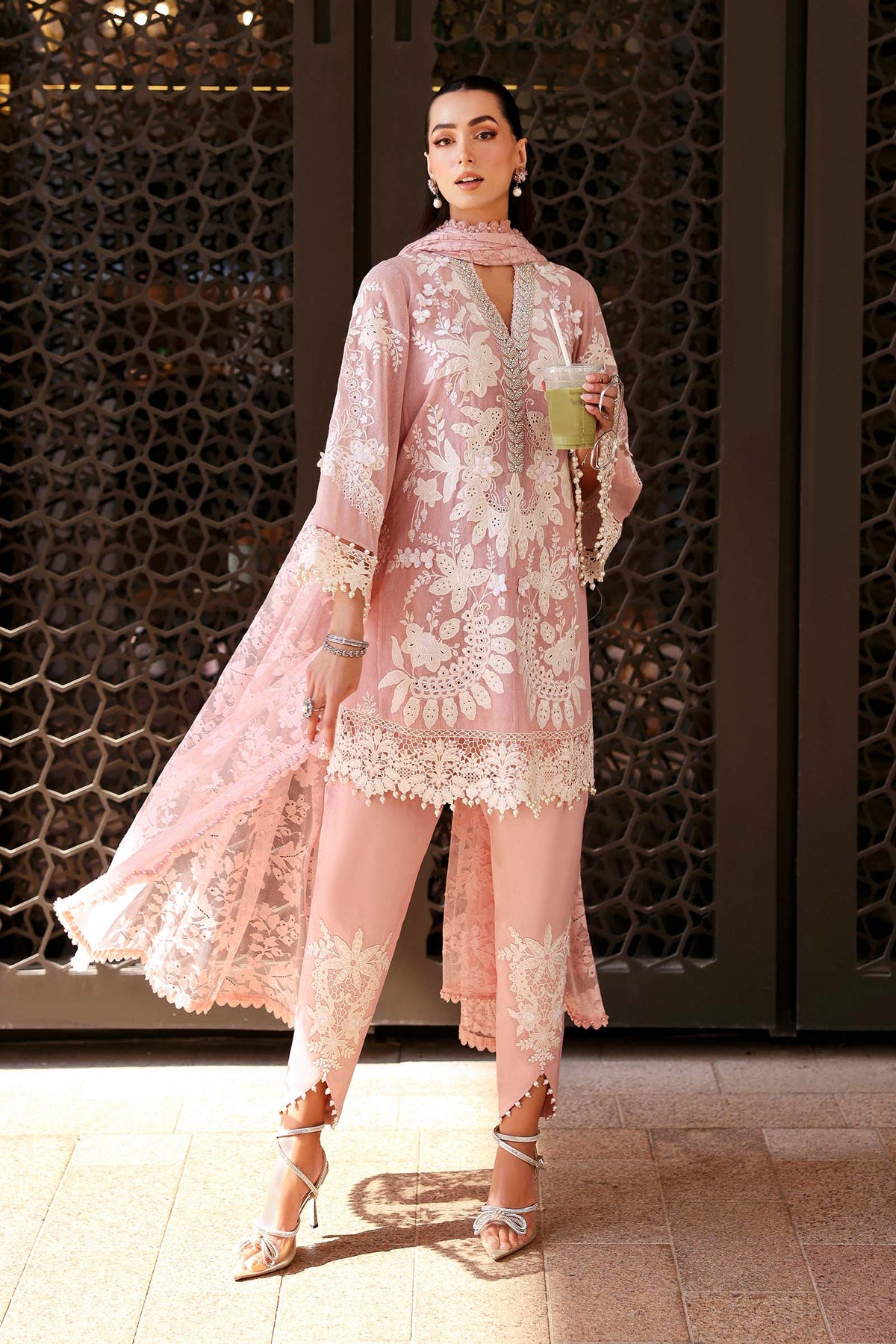 3 Piece Unstitched Embroidered Lawn  Suit V720