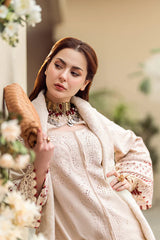 3Pc Embroidered Lawn Shirt with Embroidered Cotton Net Dupatta QL 2660