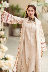 3Pc Embroidered Lawn Shirt with Embroidered Cotton Net Dupatta QL 2660