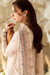 - 3PC LAWN EMBROIDERED SHIRT WITH COTTON NET EMBROIDERED DUPATTA AND TROUSER - 10013