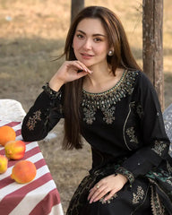 Dhanak -3PC Embroidered Shirt with Digital Printed Silk Dupatta-109