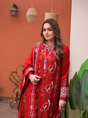 Lawn Unstitched Embroidered Collection with Chiffion Embroidered Dupatta V715