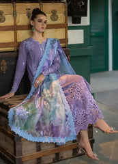 3 Piece Embroidered Lawn Shirt with Printed Cotton Net Dupatta OR86