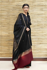 BR 1075B-3PC Dhanak suit with Woolen Shawll