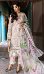 3 piece Embroidered Lawn Shirt with Digital Printed Poly Lawn Dupatta EL 12