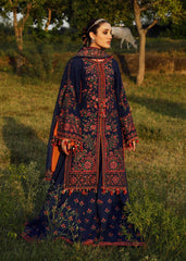 3 Piece Embroided Dhanak Shirt with Embroided Dhanak shawl RS 695