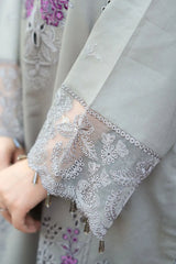 3 Piece - Unstitched Fully Embroidered Lawn Fabric 714